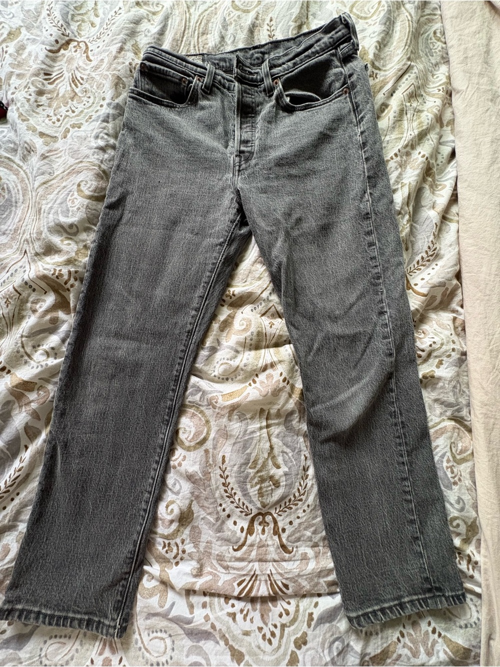 Levi's Gray Denim Button Up 501 Jeans 27/26